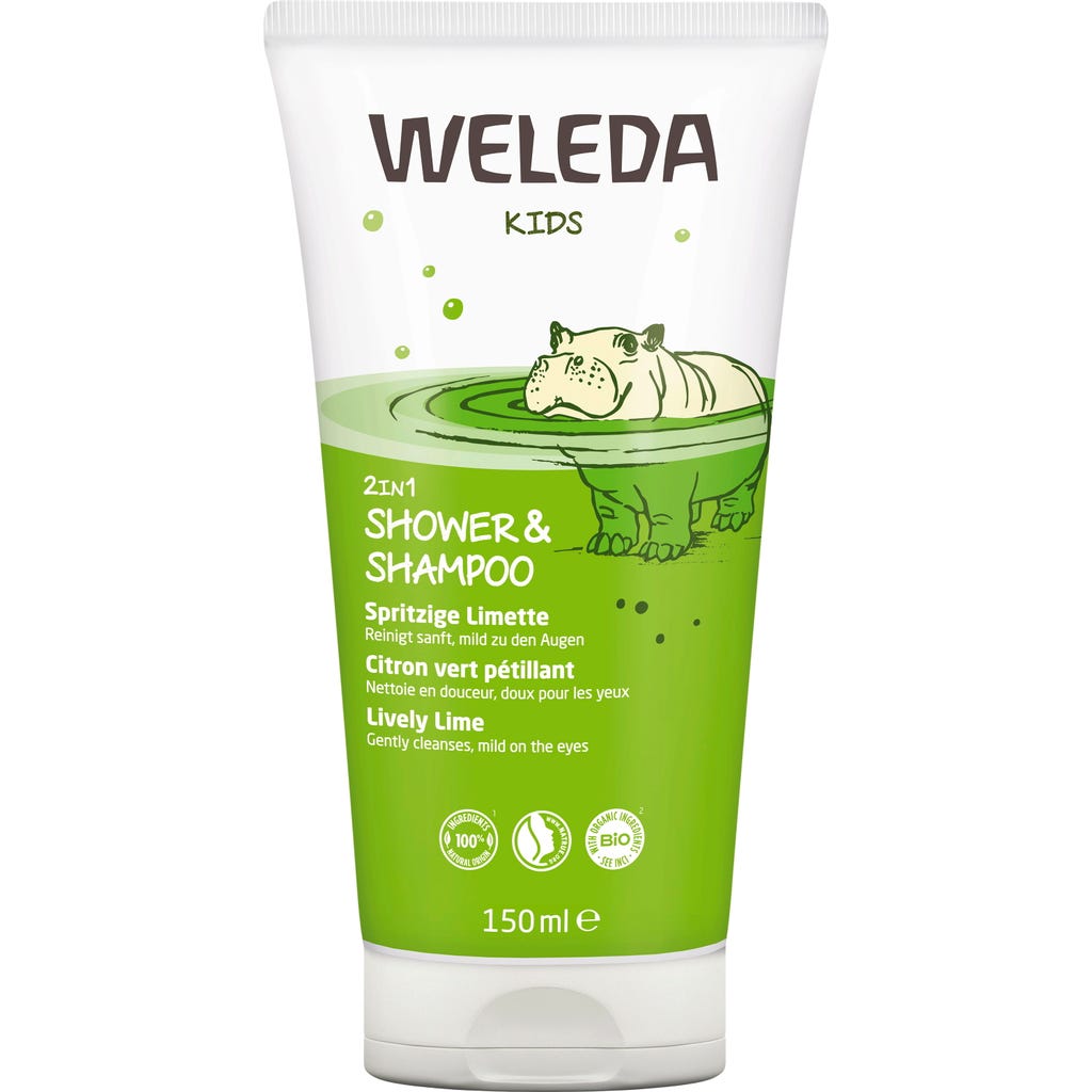 Weleda KIDS 2in1 gel de duș și șampon Lime Zburdalnic 150 ml