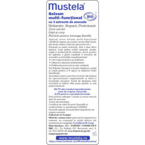 Mustela Balsam multi-funcțional certificat BIO cu 3 extracte de avocado 75 ml