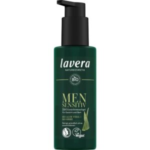 lavera Men Sensitiv, gel de curățare pentru față 2în1, 150 ml