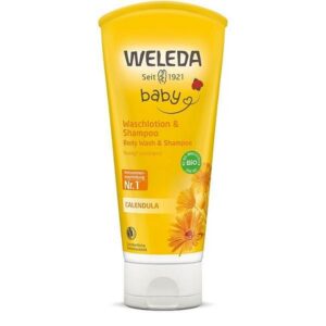 Weleda Baby, loțiune de spălare și șampon cu gălbenele, 200 ml
